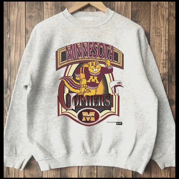 NCAA Minnesota Golden Gophers Sweatshirt University of Minnesota Sweater Shirt - Picture 2 of 3